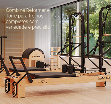 Resistência do Equipamento de Pilates Reformer Infinity da MetaLife